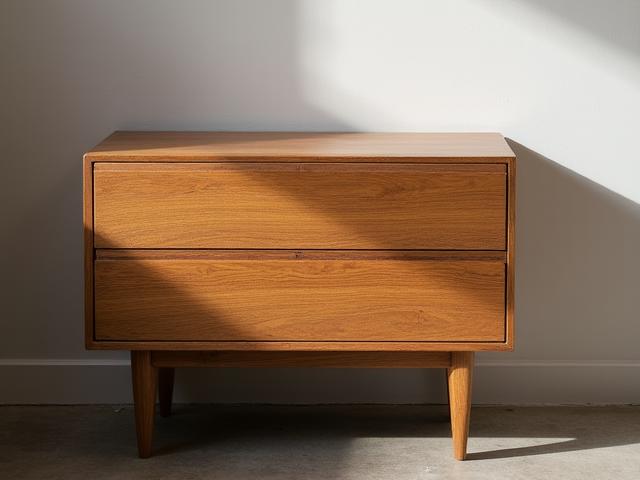 Modern oak bedside table