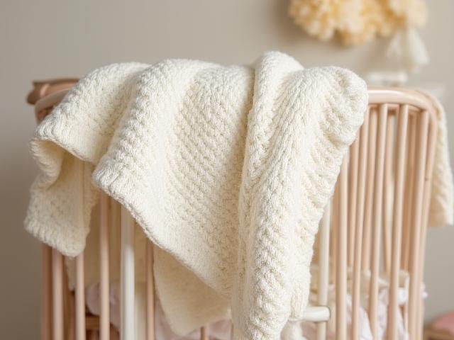 Personalized baby blanket with embroidered name